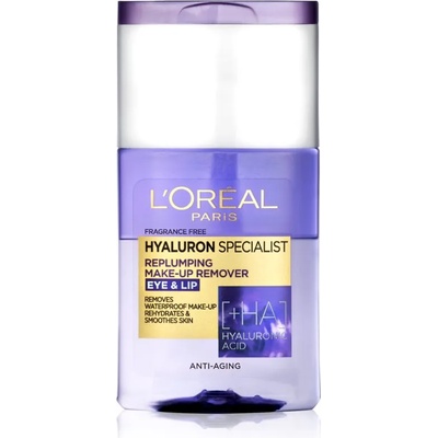 L'Oréal Hyaluron Specialist двукомпонентен продукт за отстраняване на водоустойчив фон дьо тен с хиалуронова киселина 125ml