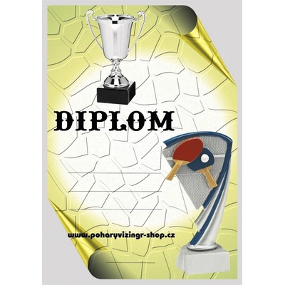 VIZINGR Stolní tenis diplom A4 č.21