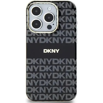 DKNY Кейс DKNY IML Mono & Stripe MagSafe за iPhone 15/14/13, черен (3666339268091)