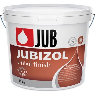 JUBIZOL Unixil finish winter S siloxanová dekotarívna hladená omietka 1,5 mm 25 kg