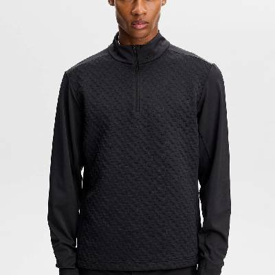 J.Lindeberg Men Lassy Quarter Zip Mid layer Black