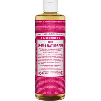 Dr. Bronner's prírodné mydlo s ružou 475 ml