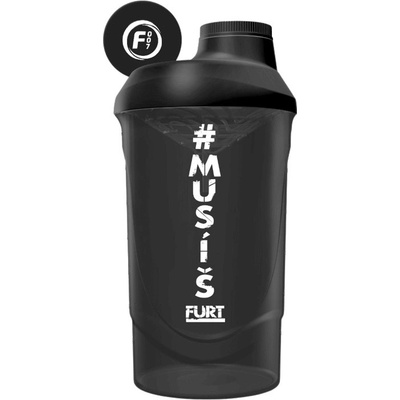 Fitness007 šejkr #musíšfurt 600 ml - čierna