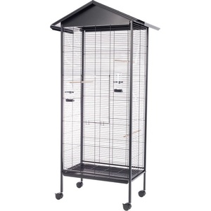 INTER-ZOO Pet Products Клетка за птици Sento 78 x 48 x 156 cm ЧЕРНА