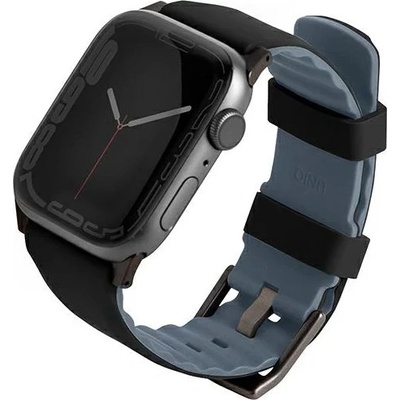 UNIQ strap Linus Apple Watch Series 4/5/6/7/8/SE/SE2/Ultra 42/44/45mm. Airosoft Silicone midnight black UNIQ-45MM-LINUSBLK