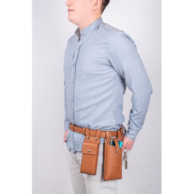 narmart Мъжка чанта-колан - Светлокафява #002 (334114_Кафяво)