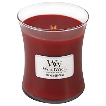 WoodWick Cinnamon Chai ароматна свещ с дървен фитил 85 гр