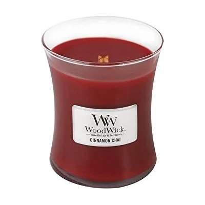 WoodWick Cinnamon Chai ароматна свещ с дървен фитил 85 гр