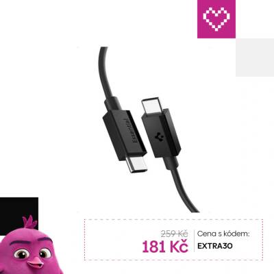 Spigen EB6020CC TYPE-C CABLE 60W 200cm černý