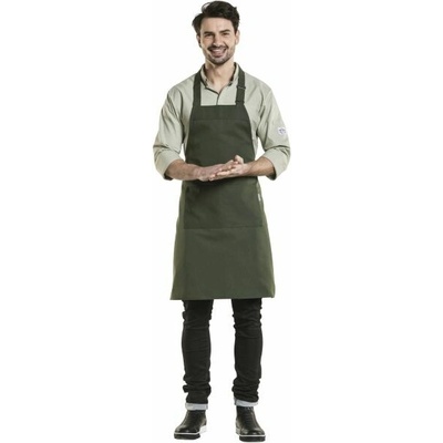 Chaud Devant Kuchářská zástěra s náprsenkou Nordic Base Forest Green