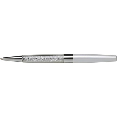Art Crystella Химикалка, кремаво бяла, с бял кристал swarovski на дъното, 14 см, art crystella 1805xga001 (1805xga001)