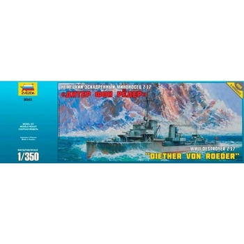 Zvezda Model Kit torpédoborec Z17 Diether von Roeder Kriegsmarine 0 9043 1:350