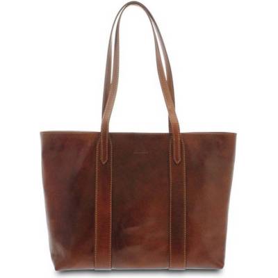 Giudi dámska veľká kožená kabelka cez rameno shopper Vacchetta 42 × 29 cm