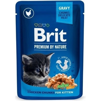 Brit Premium Cat Pouches Chicken Chunks for Kitten 24 x 100 g