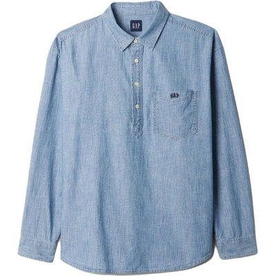 Gap Denim logo pánská košile světle modrá