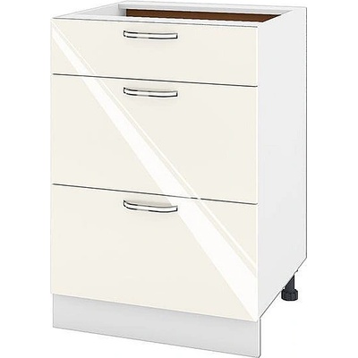 ИРИМ Долен кухненски шкаф Сити БФ-Крийм гланц-11-57 60 см