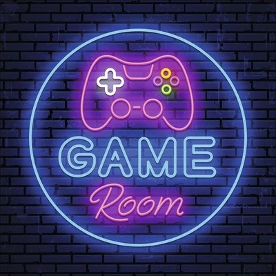 Sklenený obraz Game Room I 20x20 cm