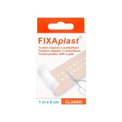 Fixaplast náplast 1 m x 6 cm textil CLASSIC