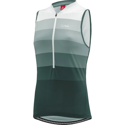 Löffler Дамски потник за колоездене Löffler Women's Bike Sleevless Jersey Halfzip Rainbow Cycling singlet - Forest - размер 46 (EU) (156-1370-0817)