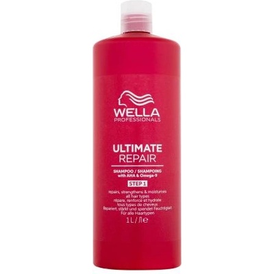 Wella Ultimate Repair Shampoo 1000 ml възстановяващ шампоан за нежно измиване на изтощена коса за жени