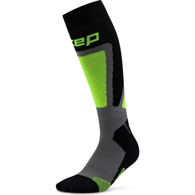 CEP Мъжки ски чорапи Cep Ski Thermo Tall 4.0 Ski socks - Black / Lime - размер V (207-0567-0113)