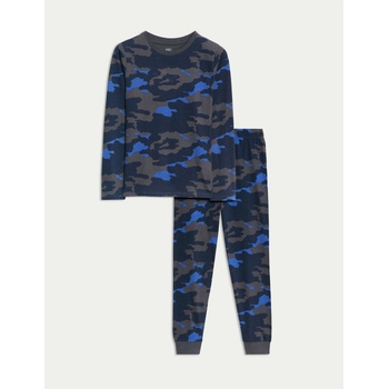 Marks & Spencer Камуфлажна пижама от чиста памучна материя (6-16 години) Marks & Spencer синя Marks & Spencer | Sin | Момчешки | 7-8 години