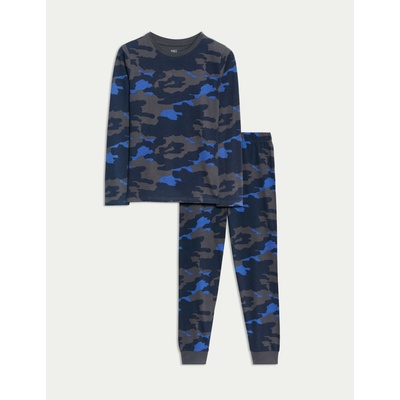 Marks & Spencer Камуфлажна пижама от чиста памучна материя (6-16 години) Marks & Spencer синя Marks & Spencer | Sin | Момчешки | 7-8 години