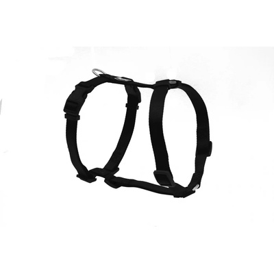 Freedog Harness Nylon Basic - Регулируем нагръдник за кучета, 15 мм А: 24 см - 38 см B: 30 см - 47 см, черен