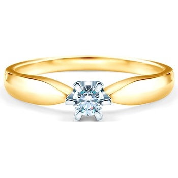 Savicki Zásnubný prsteň Triumph of Love dvojfarebné zlato s diamantom PI ZB D 00019