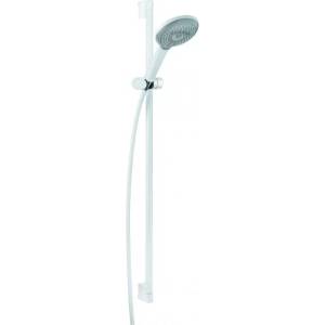 Kludi Душ комплект Kludi Freshline 3S бял с опорна дръжка, маркуч и душ слушалка (6794091-00)