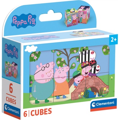 Clementoni Obrázkové kostky kubus Play For Future 6 kostek Prasátko Peppa