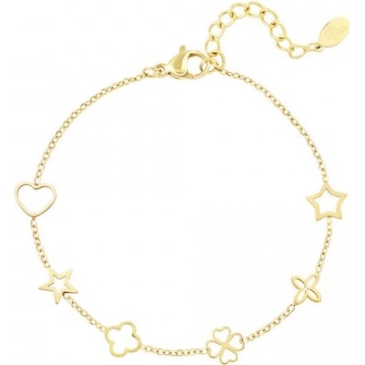 Ornamenti pozlacený náramek Figures gold OOR300049