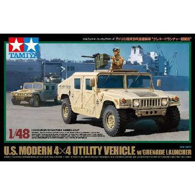 Tamiya U.S. Modern 4x4 Utility Vehicle HMMWV w/ Grenade Launcher 1:48