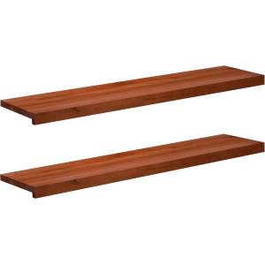 vidaXL Стъпала за стълби 2 бр. 110 x 25 x 2 cm Кафяво Солидно бук (3446152)