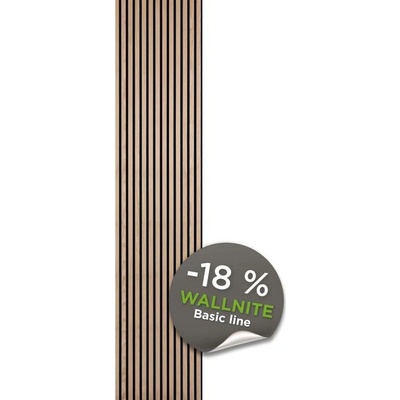 Akustický panel Wallnite Basic line černý filc Ořech 2400×600×18 – Hledejceny.cz