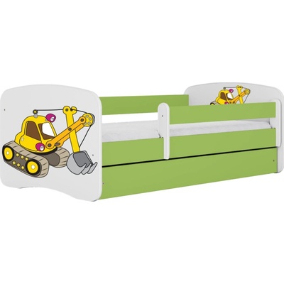 Kocot kids Babydreams bagr zelená bez šuplíků bez matrace