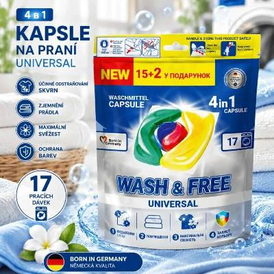 Wash&Free Universal kapsle 17 PD