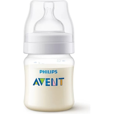 Philips Шише за хранене Philips Avent Anti-Colic, 125 ml - с биберон поток 1, 0м+ (00A.0583.001)