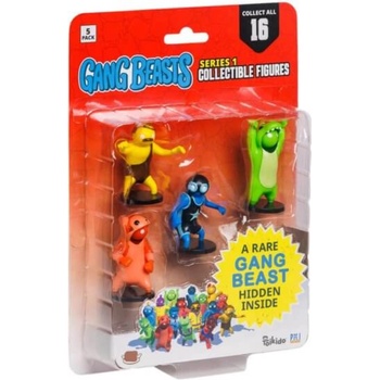 PMI Set Figurine Gang Beasts Collectible Figures - 5 Pack -including 1 Rare Hidden Character (s1) Random