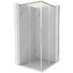 Mexen Rox Двойна плъзгаща се душ кабина 85 x 85 см, прозрачна, матиран никел (8C2D-085-085-97-00)