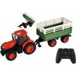 Teddies Трактор Zetor RC с ремарке пластмаса 42см 2, 4GHz акумулаторен пакет + батерия със звук (00800219)