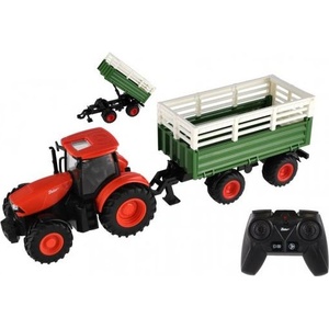 Teddies Трактор Zetor RC с ремарке пластмаса 42см 2, 4GHz акумулаторен пакет + батерия със звук (00800219)
