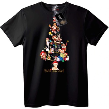 NOONEBRAND Тениска One Piece Коледна Елха - L, White