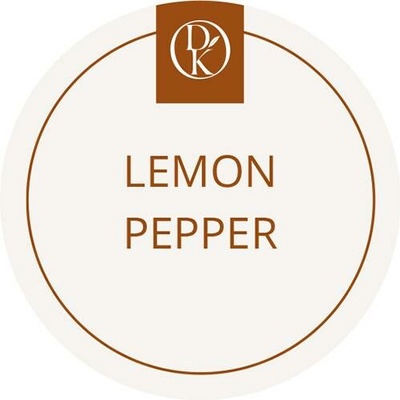 Davídkovo koření Etiketa Lemon Pepper béžová průměr 4,5 cm 1 ks