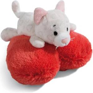 NICI плюшена Love Котенце сладко лежащо, сърце, 13см, GREEN (49405)