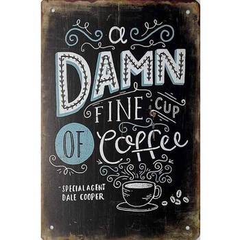 Ceduľa Damn Coffee