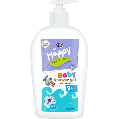 Bella BabyHappy Natural Care umývací gél na telo a vlasy 300 ml