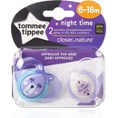 Tommee Tippee C2N silikón Night 2ks 0-6m modrá
