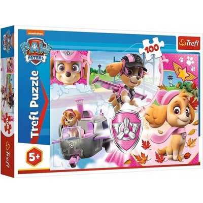 Trefl 100 dílku Paw Patrol Skye v akci