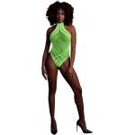 Ouch! Боди с яка с халтер - Един размер - Неоново зелено